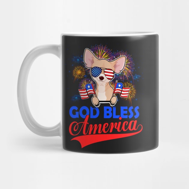 God Bless America 4th Of July Firework Dog Unisex by BelaReider